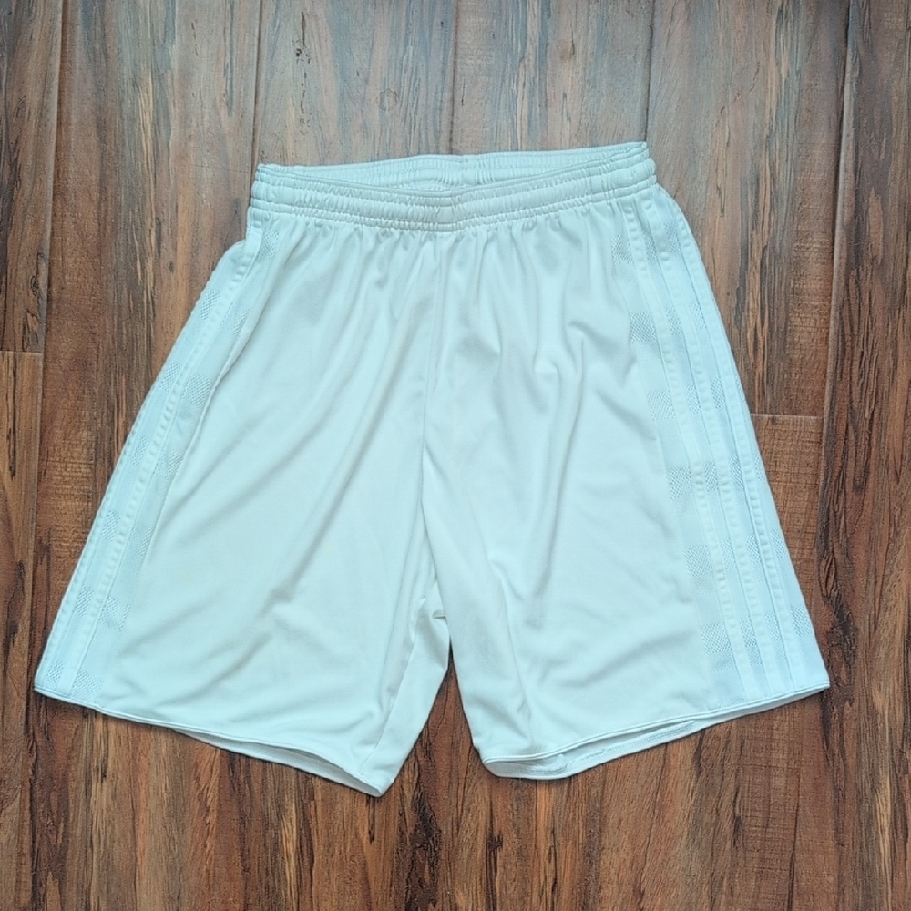 Adidas White Athletic Shorts Lightweight Comfort